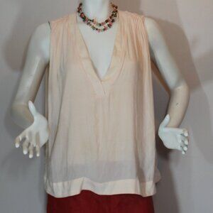 Free People light pink flowy tank top Lined blouse Medium/Large